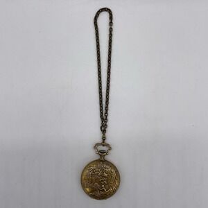 Vintage Arnex Fishing Pocket Watch + chain 17 Jewels Incabloc‎ Swiss Made Works